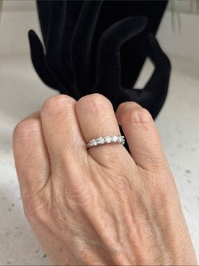 Moissanite -   Eternity Style Band,  Ring Size 6